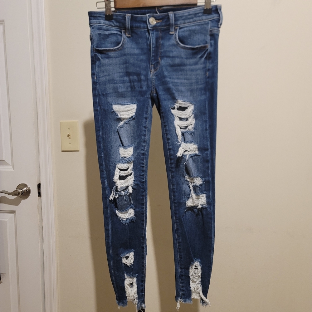 American Eagle Next Level Stretch High Rise Cropped Jegging Size 4